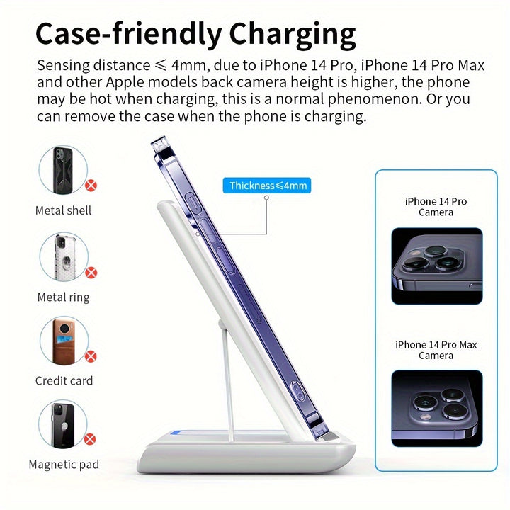 Wireless Charging Station 3-in-1