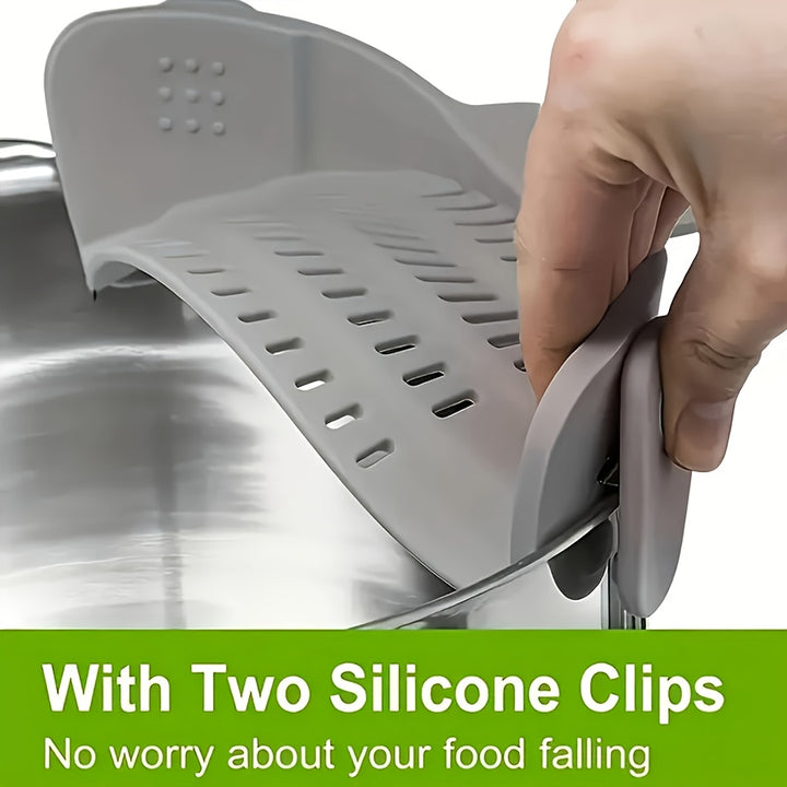 Adjustable Silicone Clip-On Strainer