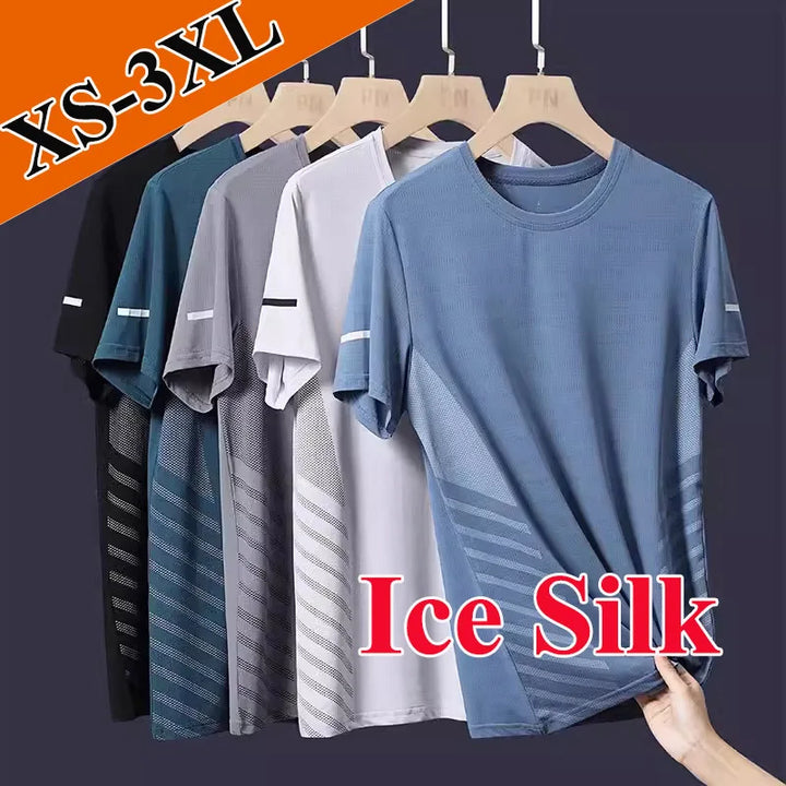 Cool Ice Silk T-shirts Quick Dry