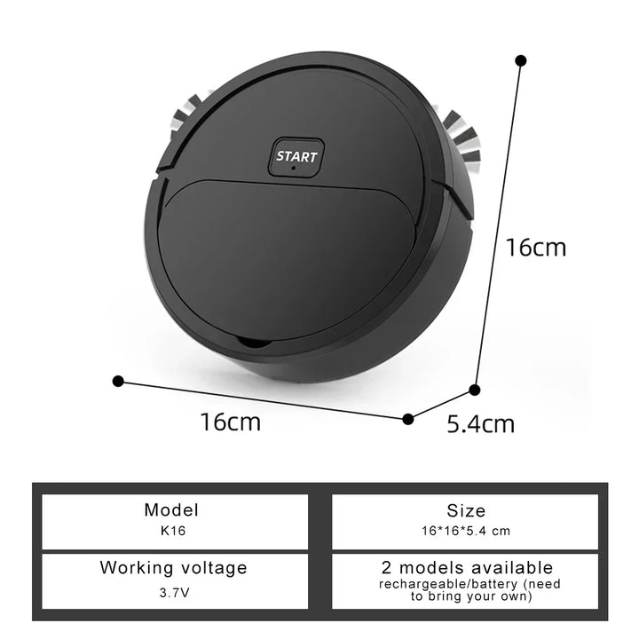 Automatic Portable Mini Home Floor Robotic Vacuum Cleaner USB Rechargeable